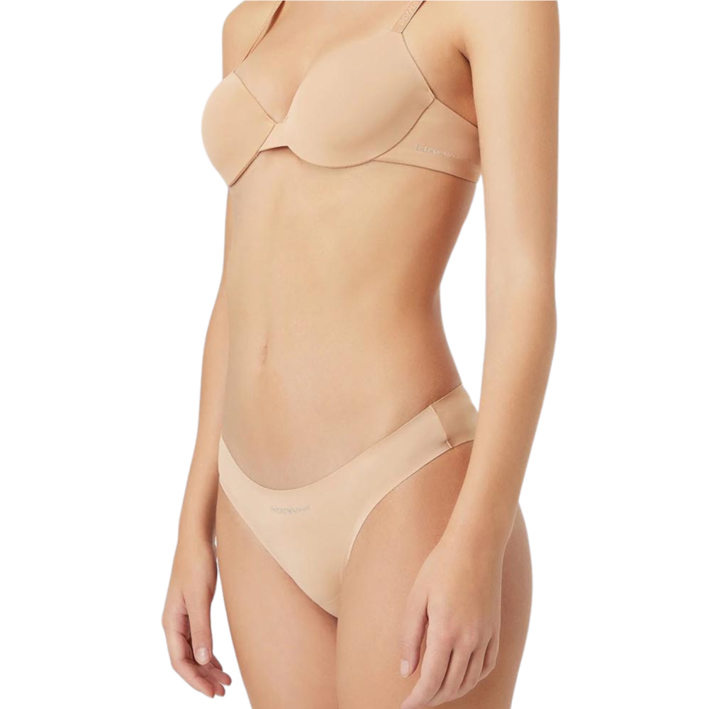 Женские трусы бразилиана набор из 2 штук (черный, телесный) Emporio Armani 163337_CC284 06220