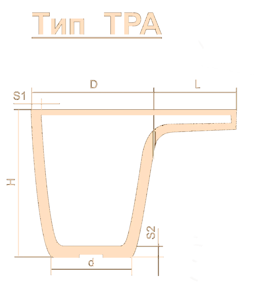 Тигель TPA 30 T2 Lн=210