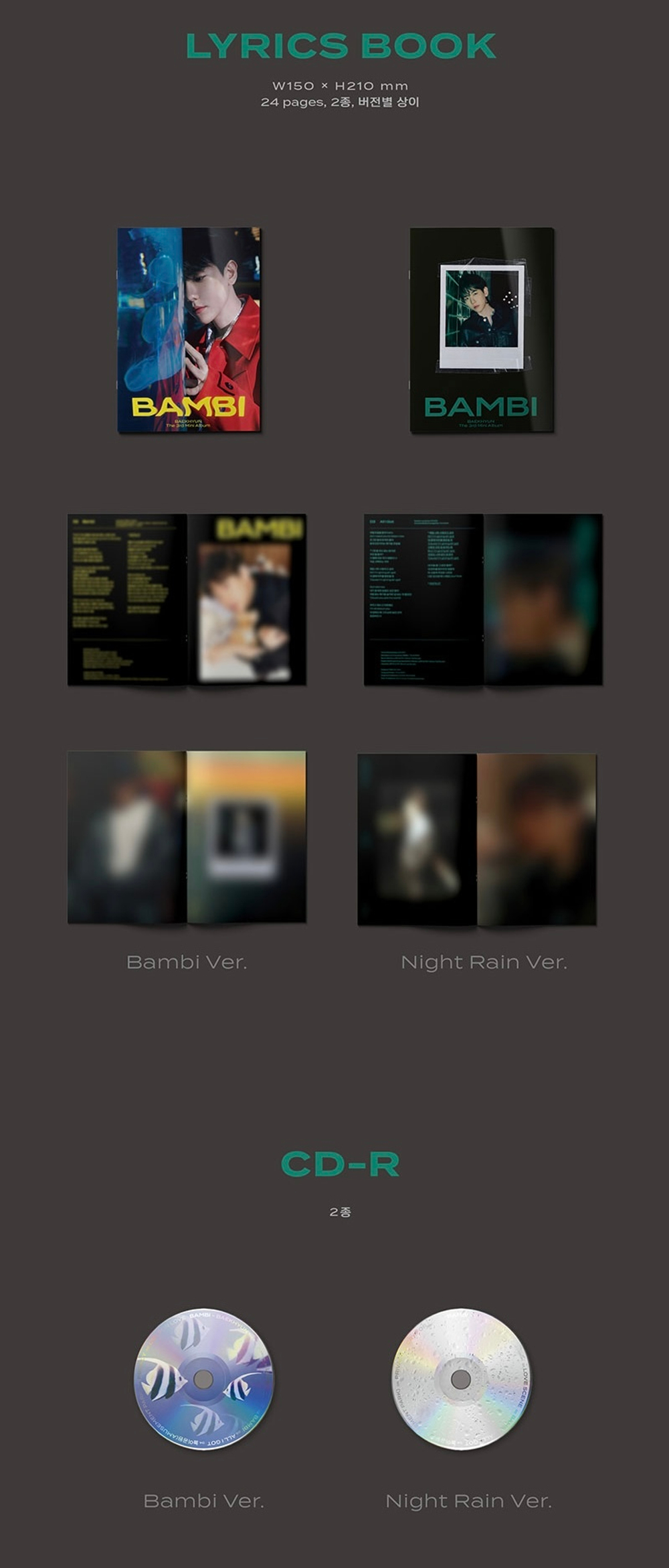 Альбом BAEKHYUN - Bambi (Photo Book Ver.)