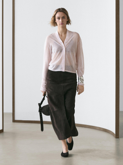 Massimo Dutti Трикотажный кардиган из смесовой шерсти, пастельно-розовый