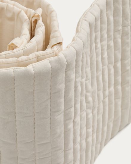 Бежевый защитный чехол для детской кроватки Tandani 30 x 180 см