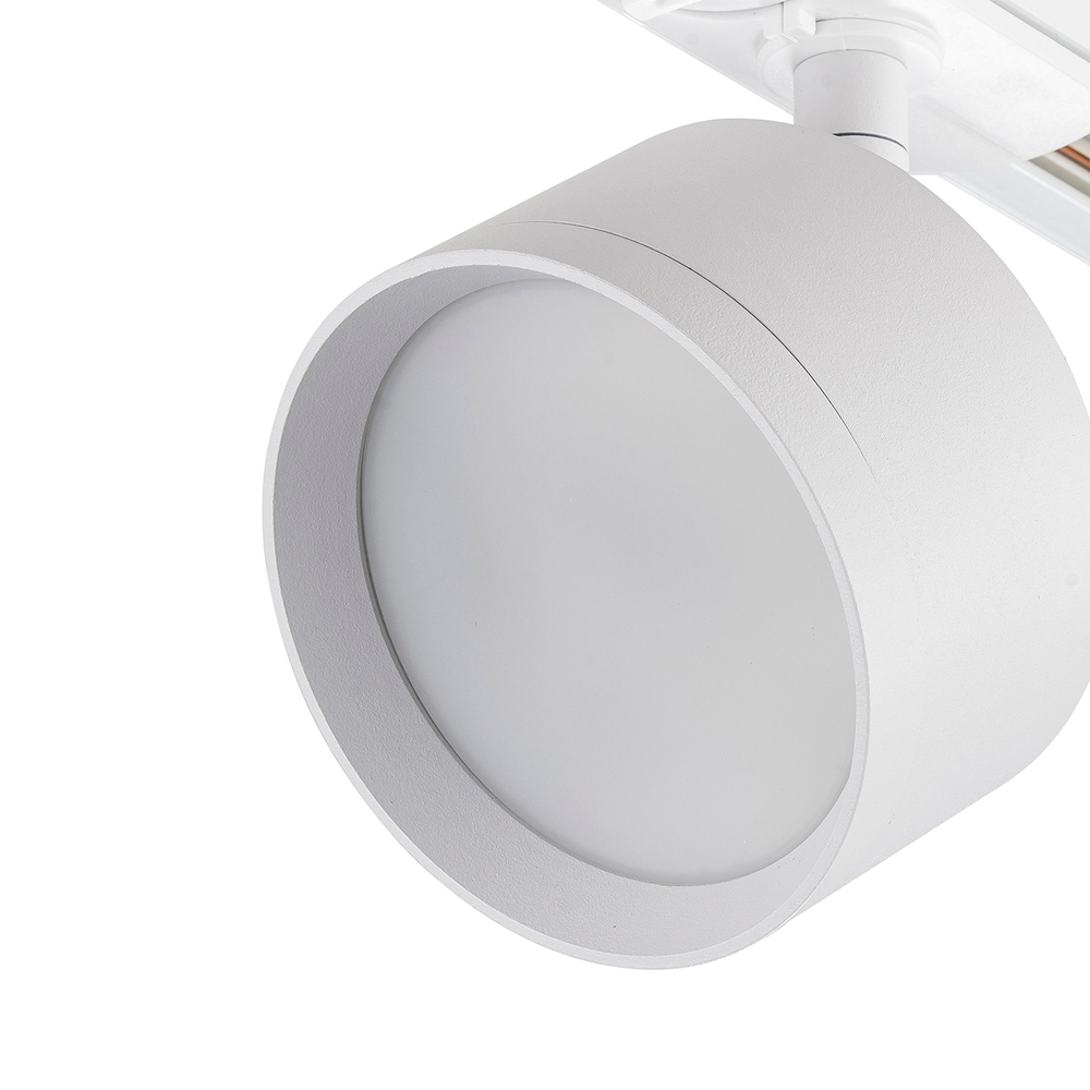 Светильник для однофазной трековой системы 1x15Вт GX53, металл, белый матовый