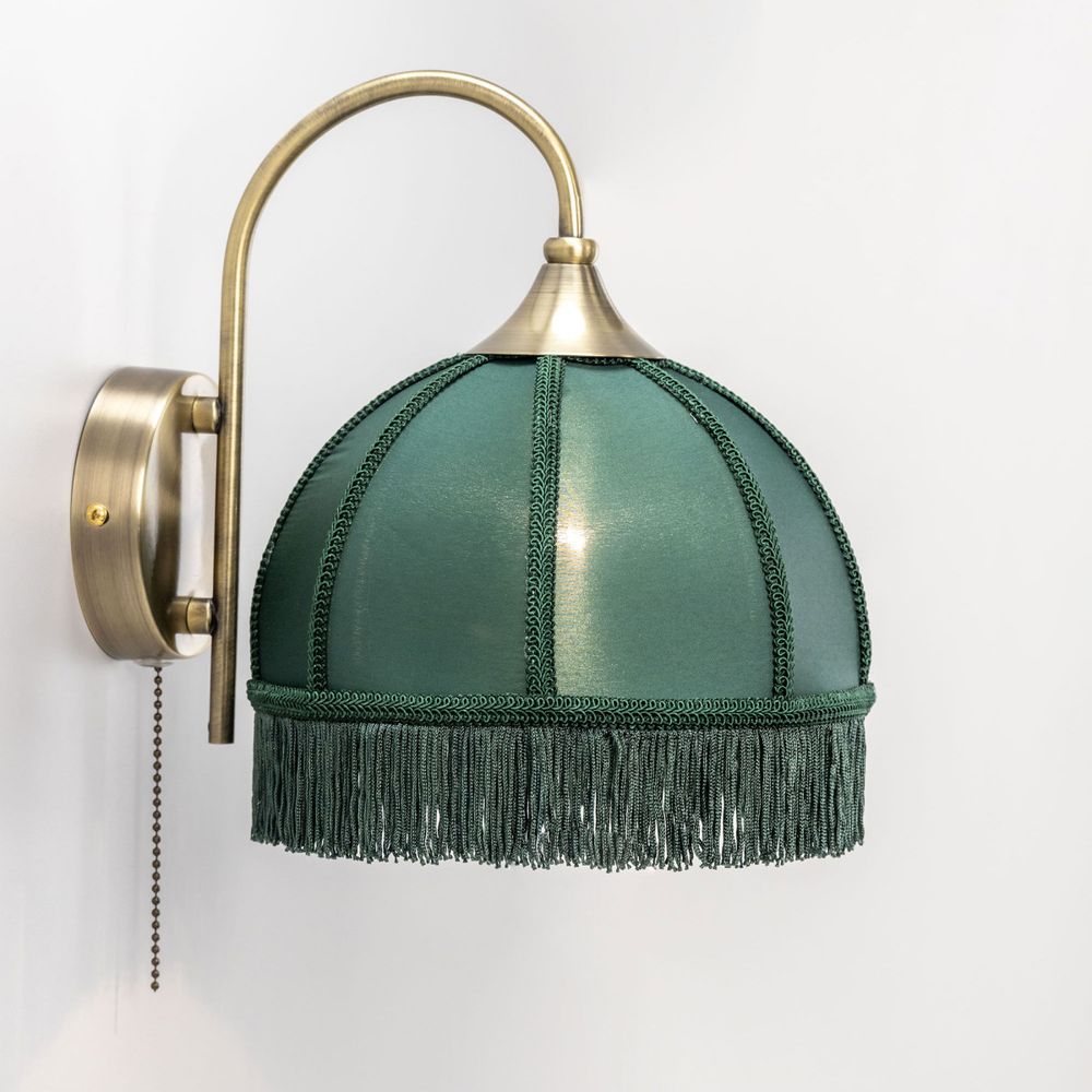 Citilux Базель CL407312 Бра с зелёным абажуром и выключателем