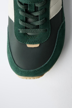 ZARA СПОРТИВНЫЕ КРОССОВКИ BAREFOOT, ЗЕЛЕНЫЙ