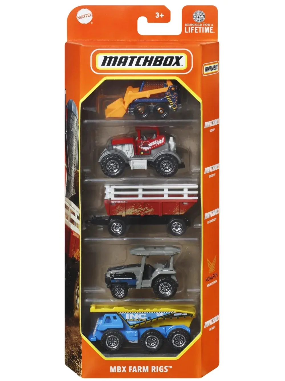 Набор машинок Matchbox 5 шт MBX Farm Rigs C1817