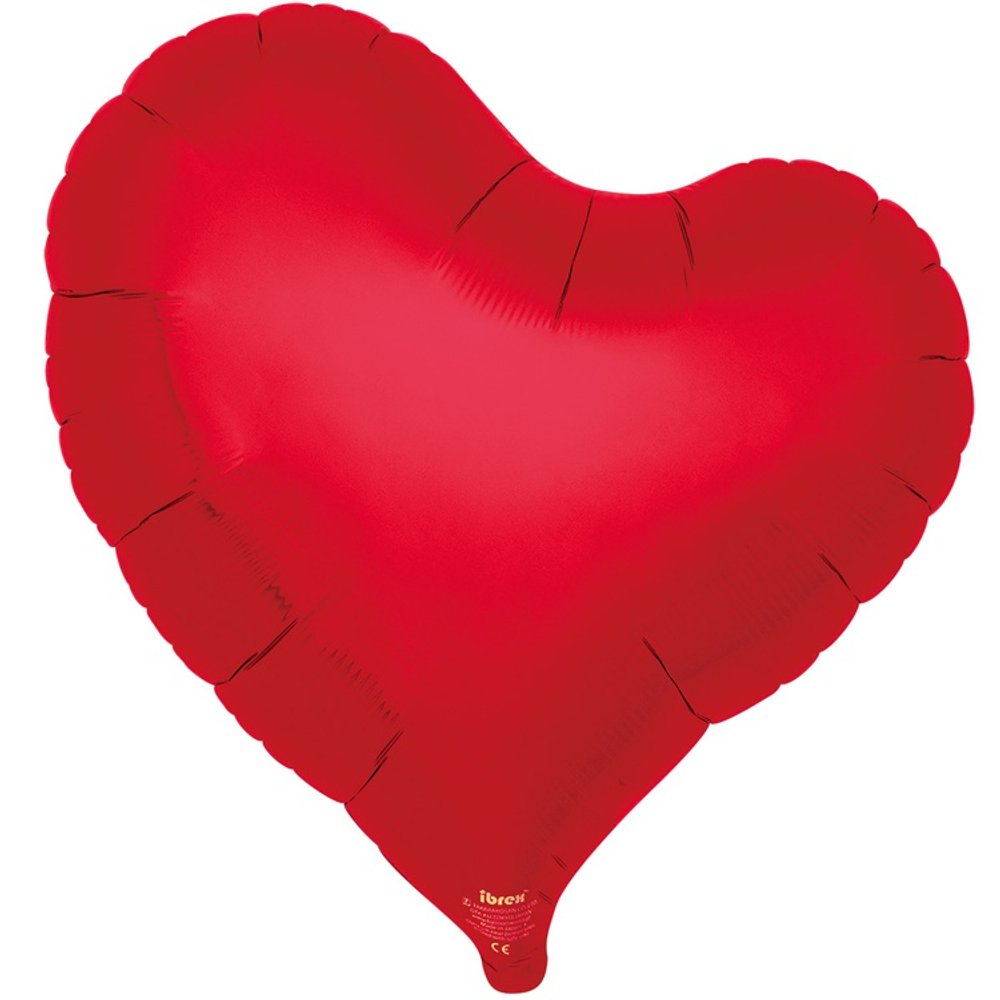 Фигура СЕРДЦЕ ИЗГИБ 18" Metallic Ruby Red