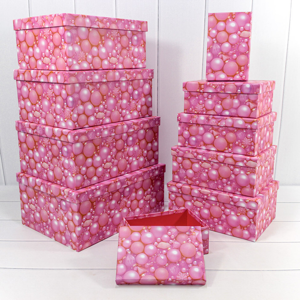 
          Коробка 34 х 26 х 15.3 см Набор 10 шт "Шары" (Розовый)