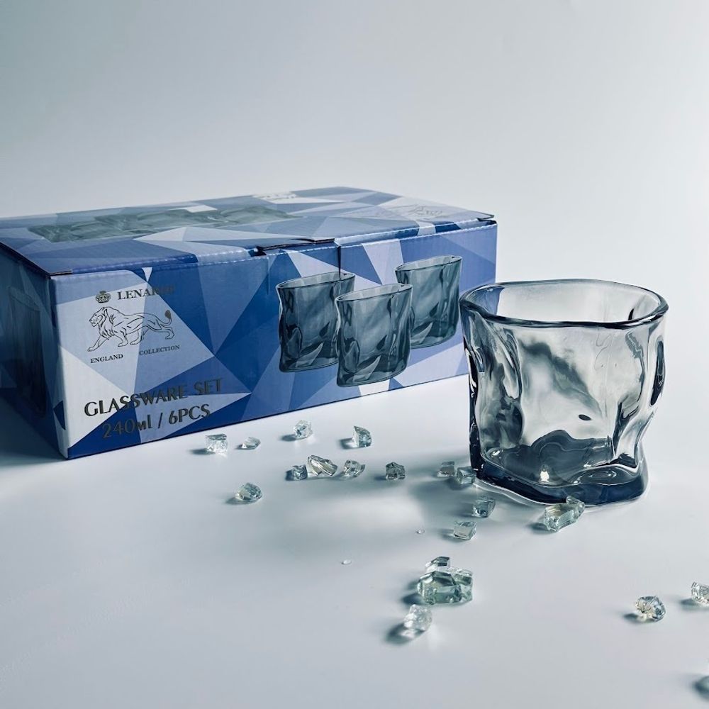 Lenardi 200-040 Набор из 6 стаканов 240мл в под.уп.(х8)Стекло