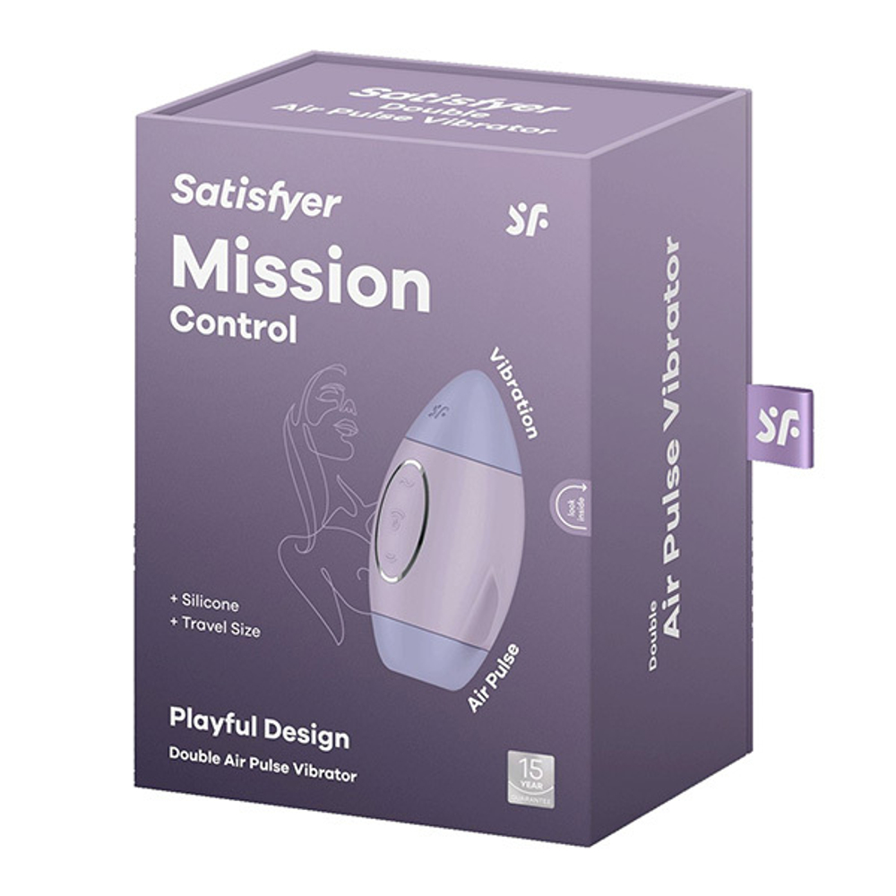 Сиреневый вакуумный стимулятор клитора 10см Satisfyer Mission Control 4060088