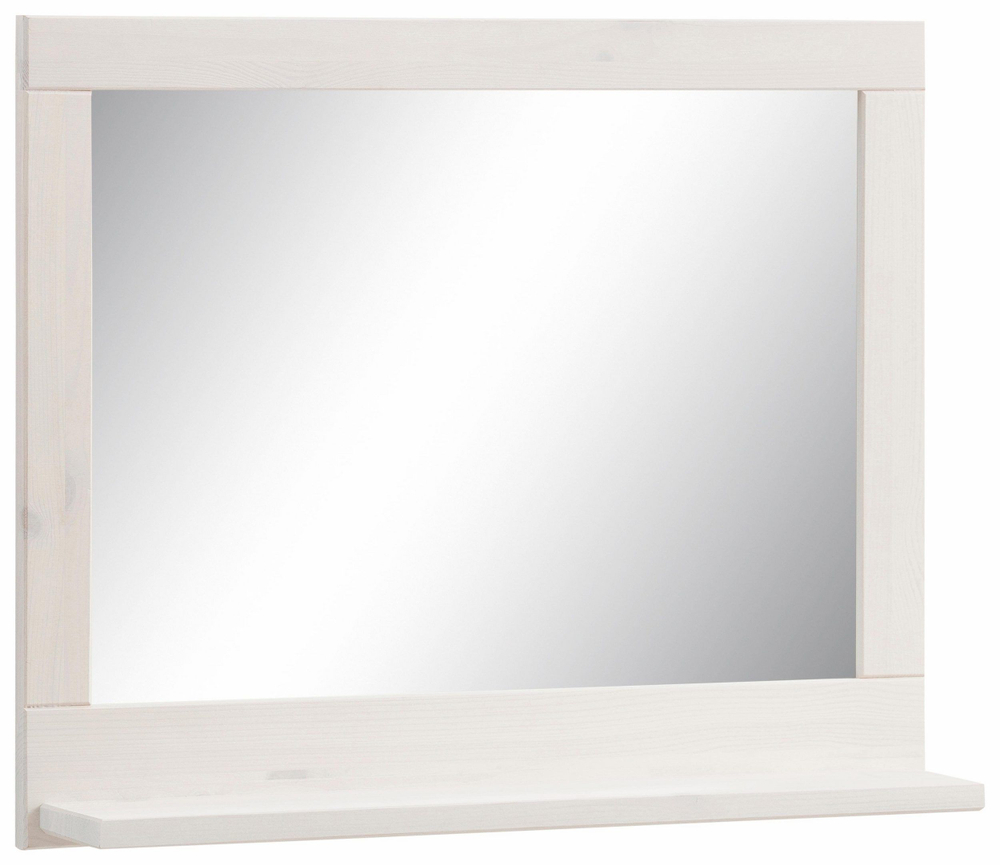 Зеркало настенное 60х50, Джосси, прямоугольное, для ванной, спальни, прихожей, в деревянной раме, белый, Dipriz