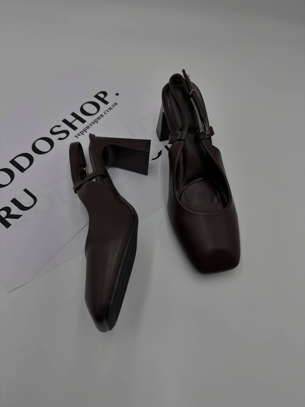 Туфли женские экокожа арт. 331-4 цвет "коричнево-бордовый"