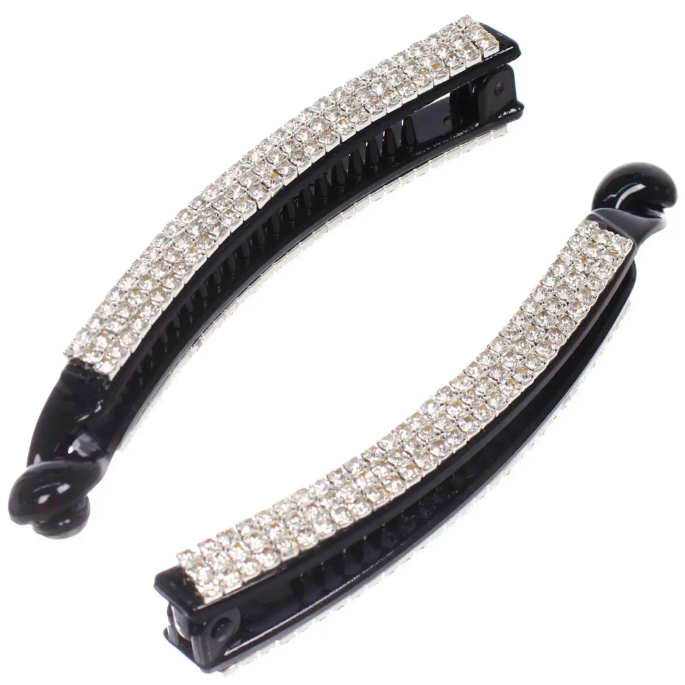 Заколка - банан для волос в пакете «PREMIUM», фагора, цвет чёрный, 10см