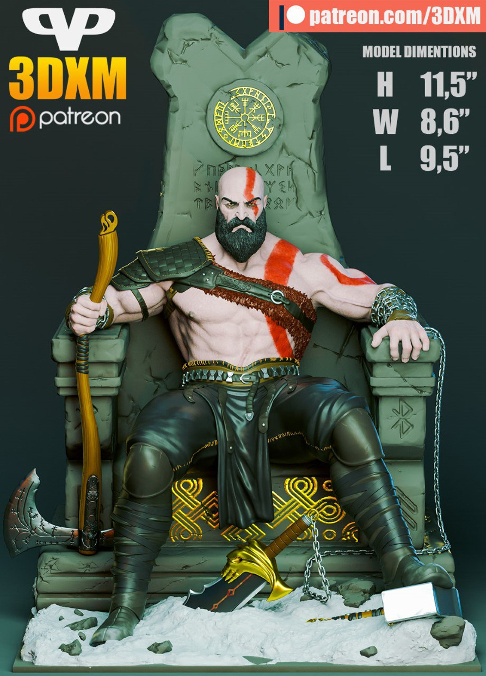 Фигурка Кратос Бог войны Kratos God of War