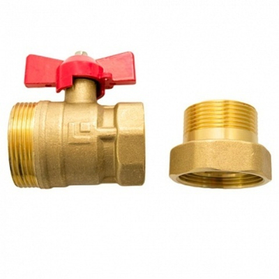 Кран шаровой 11Б27п1 накидная гайка с полусгоном бабочка 32