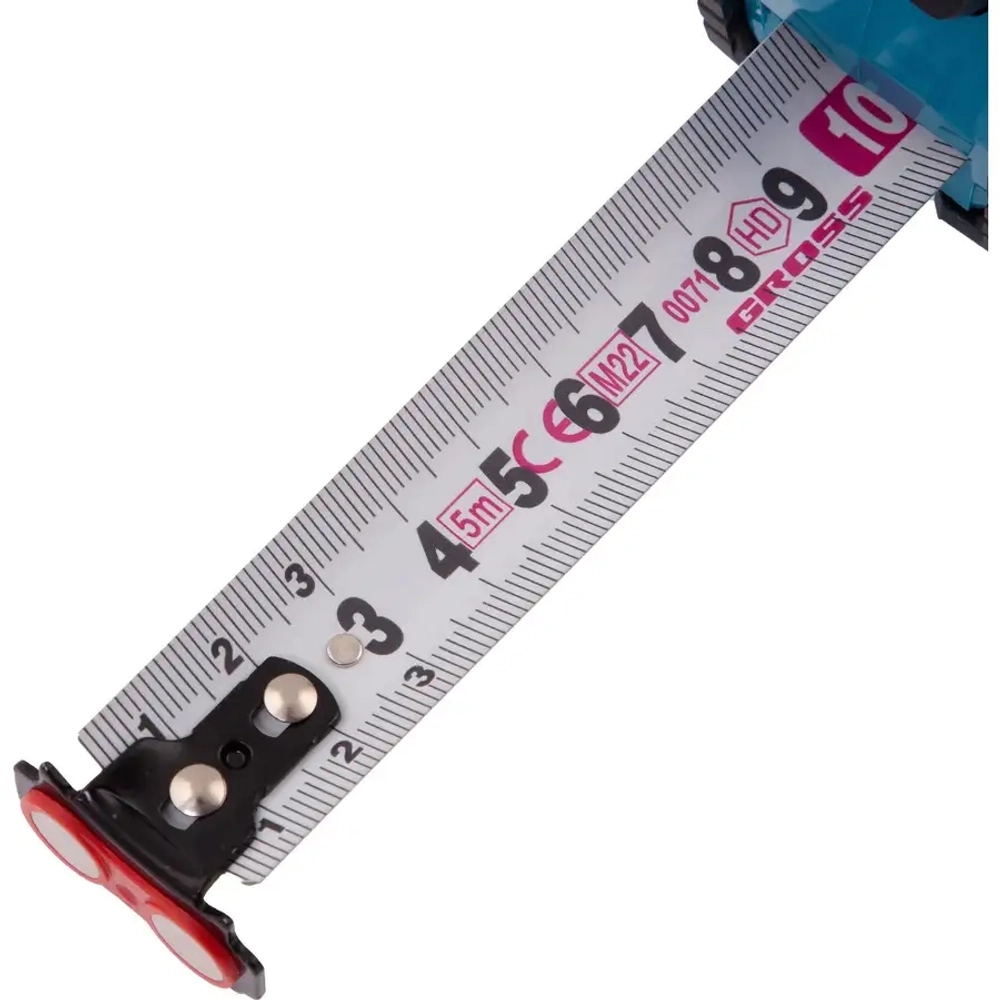 Рулетка Magnetisch,5мХ25мм,обрезин.корпус,автофиксац GROSS 32572