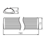 Линейный светильник накладной KANLUX MEBA 4LED 2X150 OP PS