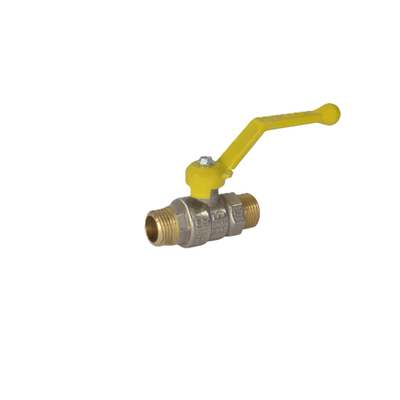 Кран шаровой латунь никель газ Pride Ду 20 Ру40 НР полнопроходной рычаг аналог 11б27п LD 47.20.Н-Н.Р