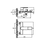Смеситель для ванны 35к HB60505-3  HAIBA картридж перекл оружейная сталь