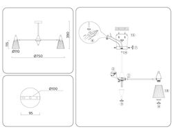 Ambrella Люстра на штанге Modern LH58116