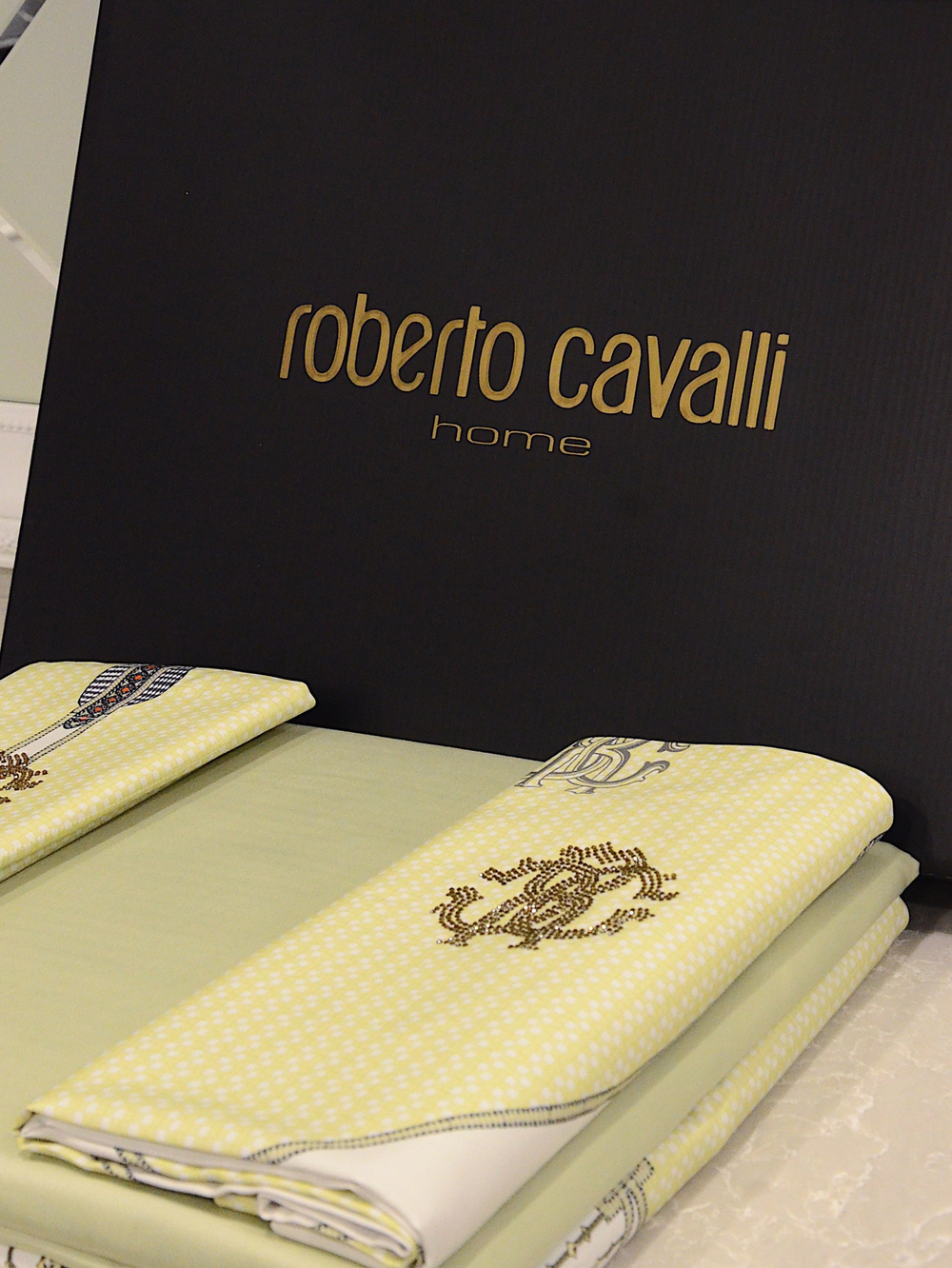 Постельное белье Roberto Cavalli Chess Lemon