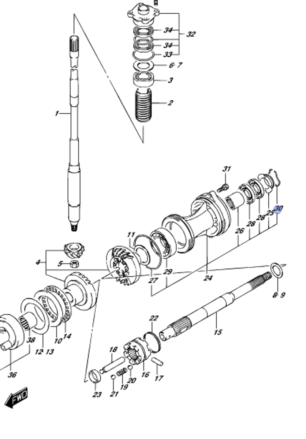 Стопорное кольцо для лодочных моторов 09387-52001-000