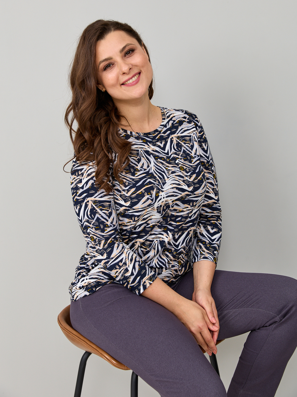 Лонгслив ЛНв-306/полосы-насинем