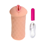 Телесный реалистичный мастурбатор-вагина 16см с вибрацией  Kokos Elegance.007