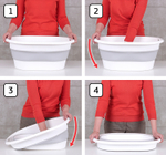 Таз ФЛЕКС 25 л овальный складной с ручками, материал- полипропилен, ТЭП М2517