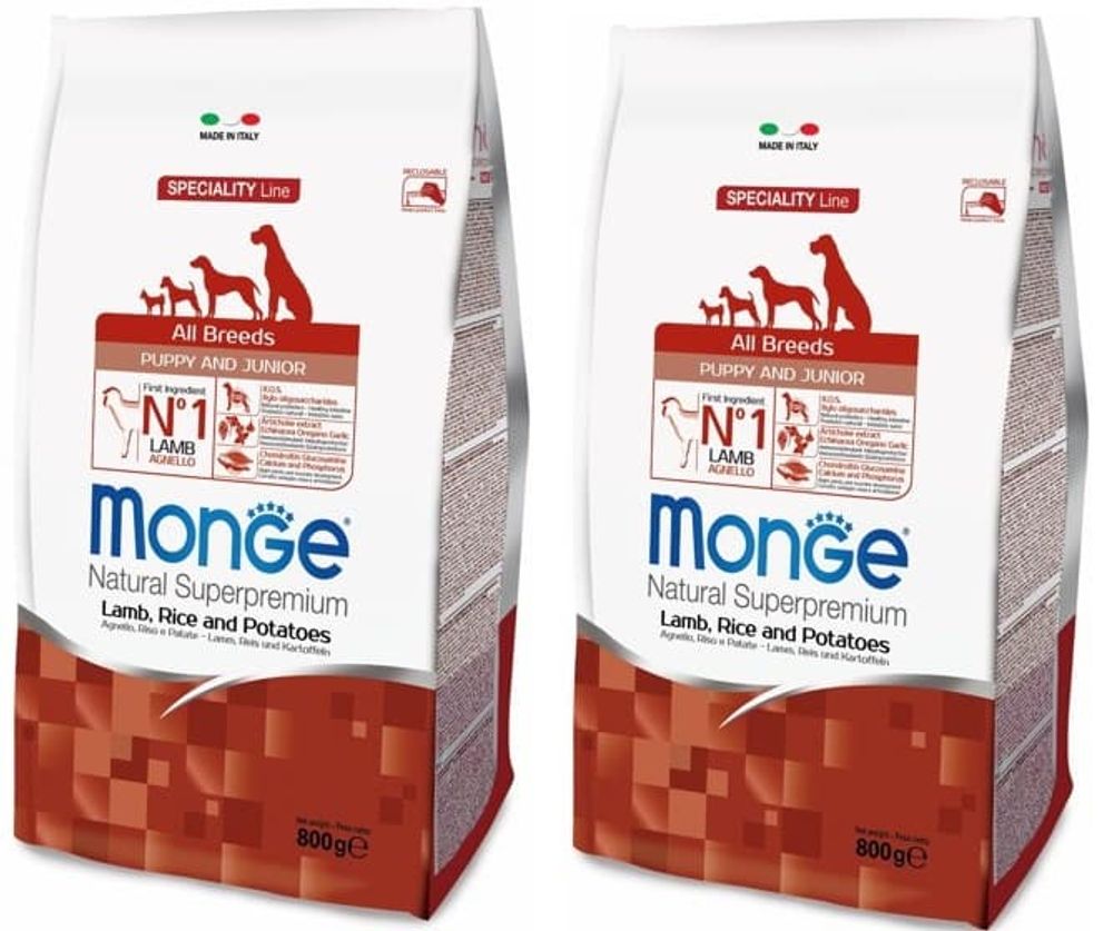 Monge НАБОР АКЦИЯ 1+1 Dog Speciality Puppy&amp;Junior корм для щенков всех пород ягненок 800г