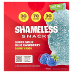 Shameless Snacks, Gummy Candy, кислая голубая малина, 6 пакетиков по 50 г (1,8 унции)