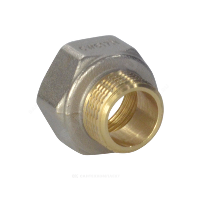 Переход латунь никель реборда Ду 50х40 (2"х1 1/2") ВР/НР 9021 ГОСТ 32585-2013 Aquasfera 9021-13