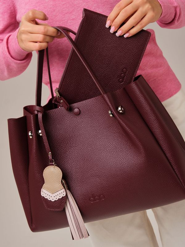 Кожаная сумка Vasilisa DBR 31210 зимняя вишня