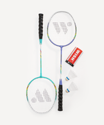 Набор для бадминтона WISH Firestar 780, 2 ракетки, 2 волана, голубой/фиолетовый