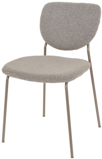 Стул обеденный Gigi тёмно-серый букле серые ножки