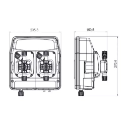 Система дозирования мембранная eTWIN pH/CL - 2 л/ч, 230V, FULL-полный - CXB8010151ER - Etatron, Италия