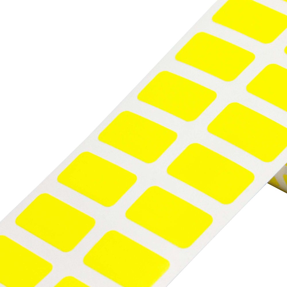 Этикетка 16,5х5 в рулоне, полиэстер желтый глянцевый