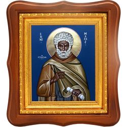 Моисей Мурин Эфиопский преподобный. Икона на холсте.