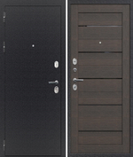 Входная дверь FlyDoors АРКАН МОККО Букле чёрный - Ларче шоколад