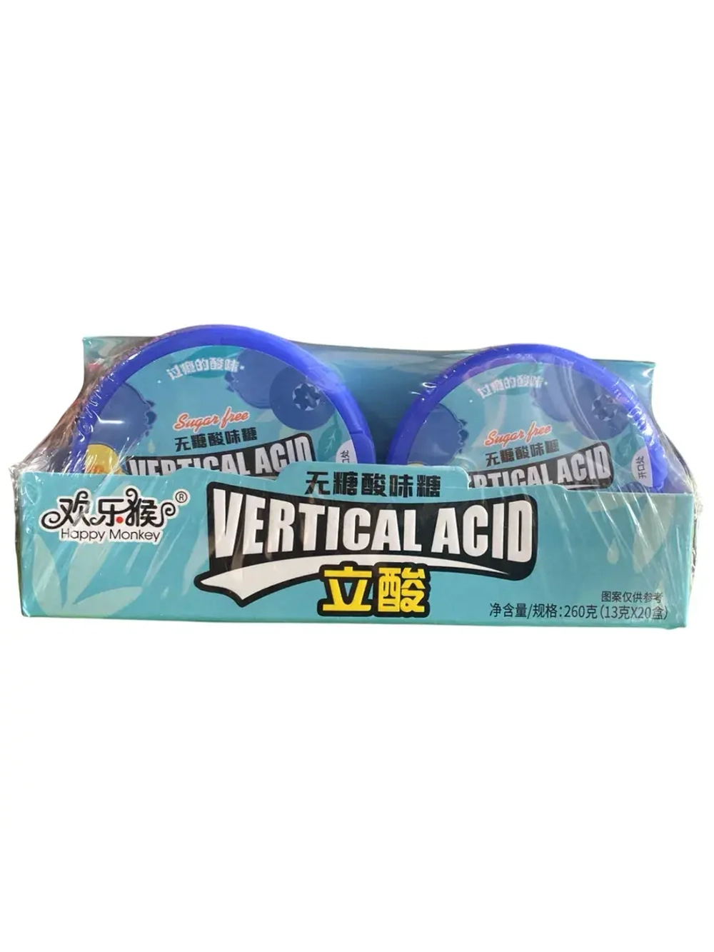 Освежающие кислые конфеты со вкусом Черники 13 г * 20 шт