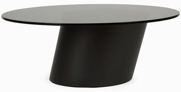 Кофейный стол Exalto 80х35 сталь и стекло