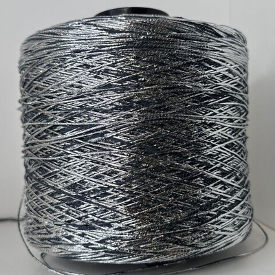 VAMP - Luxury Production by Ri.Go.; 90% хлопок, 8% фольга, 2% п/л; 200м/100гр; col.6060, цвет: черно-сине-серый в серебре