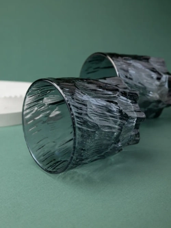 Стаканы для виски, 6 шт. Черный лед, 260 мл.