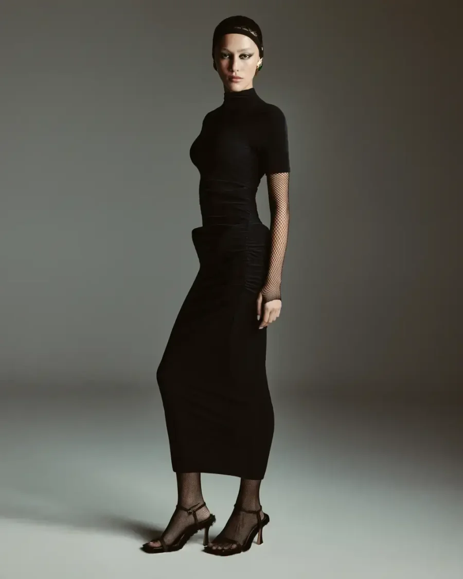 Платье акваланг, Черное