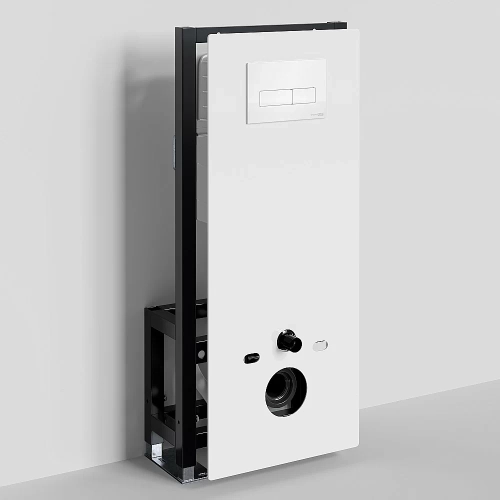 Инсталляция для унитаза WasserKraft Glan 66TLT.010.ME.WH.WH03 с белой кнопкой