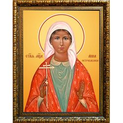 Анна Остроглазова святая мученица. Икона на холсте.