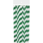 Трубочка для коктейля «Праздник» 19,5 см d-6 мм (набор 25 шт), Зеленый