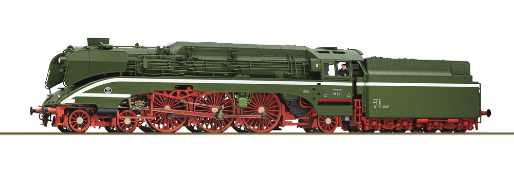 Скоростной паровоз 18 201 с угольным отоплением, DR, III эпоха