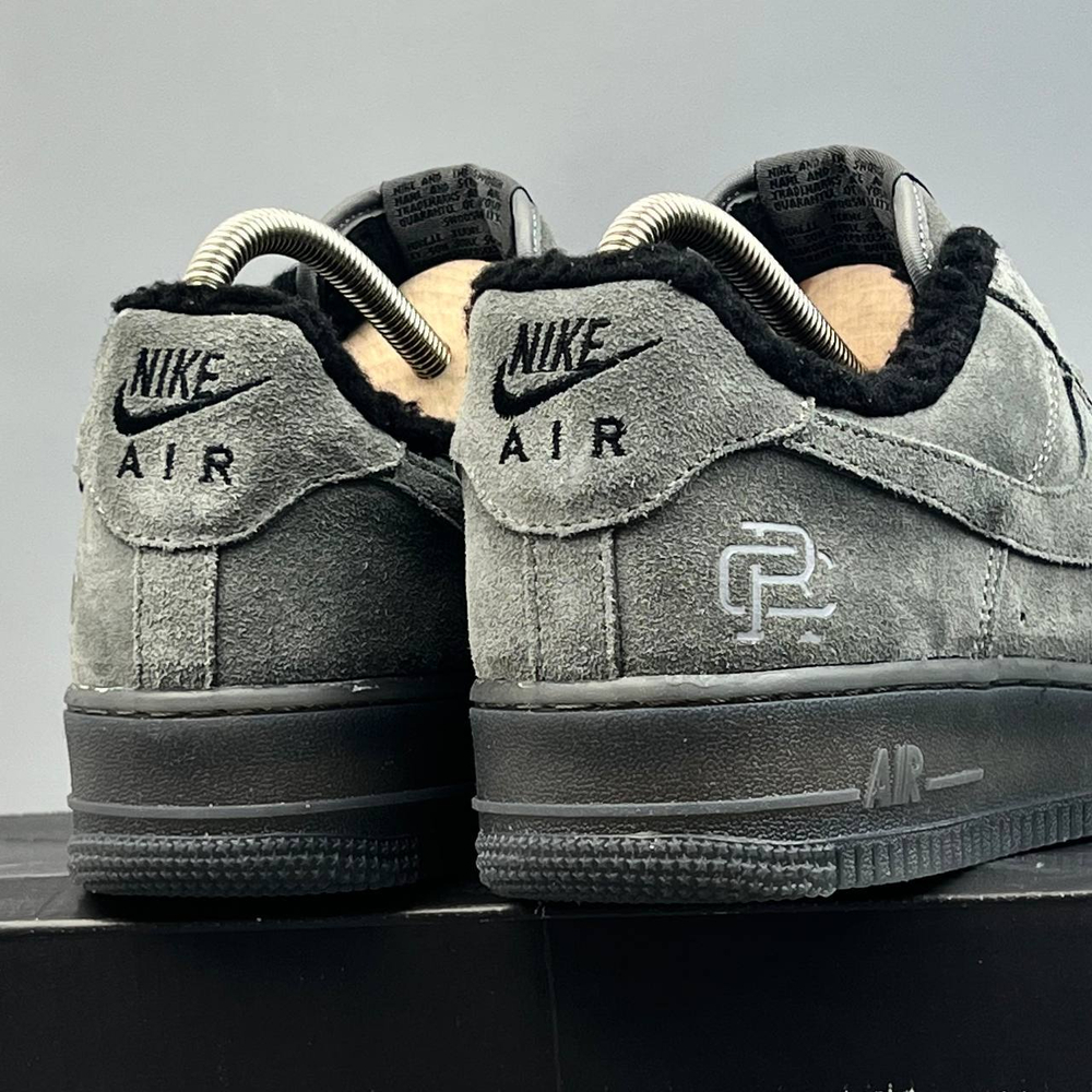 Кроссовки Nike AirForce 1 на меху #386 (сер.)
