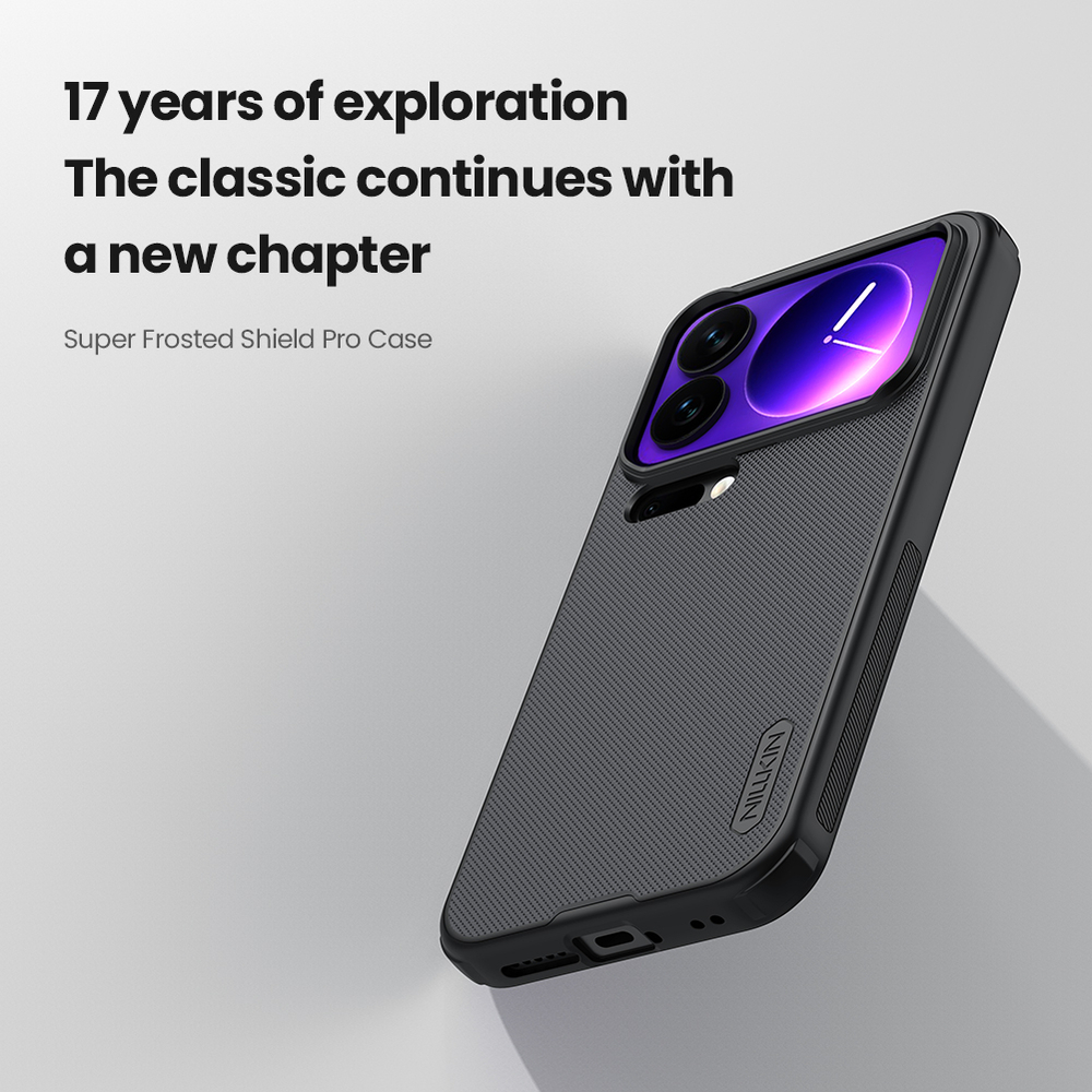 Противоударный чехол для Xiaomi 17 Pro, серия Super Frosted Shield Pro от Nillkin