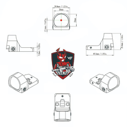 Коллиматорный прицел Vector Optics FRENZY-X 1x22x26 Multi Reticle (точка, круг, круг с точкой) пылезащищенный IP6 (SCRD-M36)